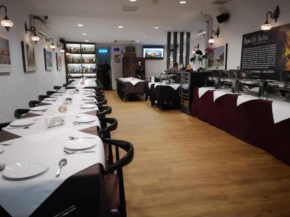 Group dining tables at Namaste India Hartamas